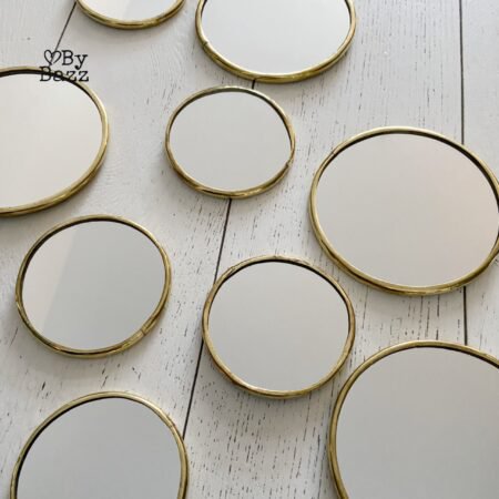 Spiegel Messing Safi Rond; Prijs per 4 Stuks