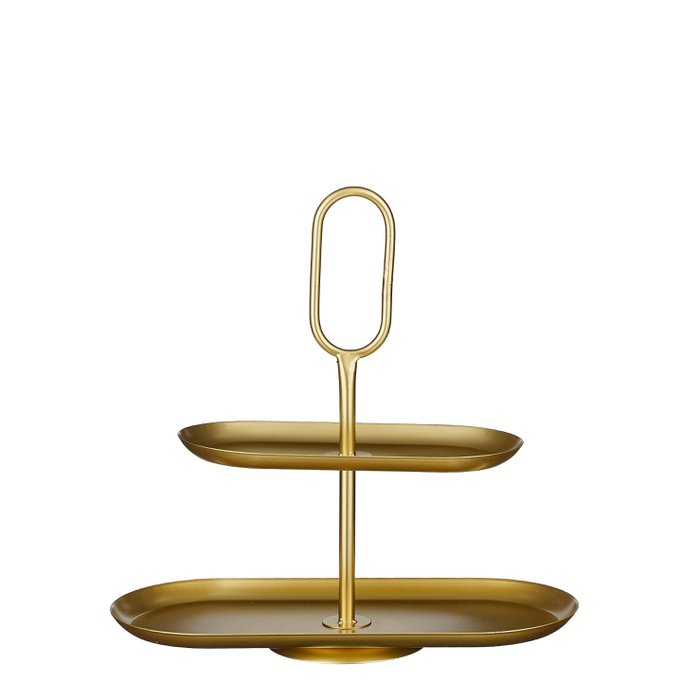 Rama Etagere 2 Laags - L38 x B17 x H37 cm - Metaal - Goud