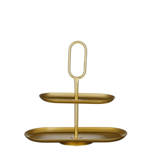 Rama Etagere 2 Laags - L38 x B17 x H37 cm - Metaal - Goud