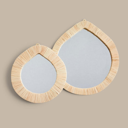 Spiegel Raffia Druppel; Prijs per Set