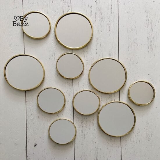 Spiegel Messing Safi Rond; Prijs per 4 Stuks